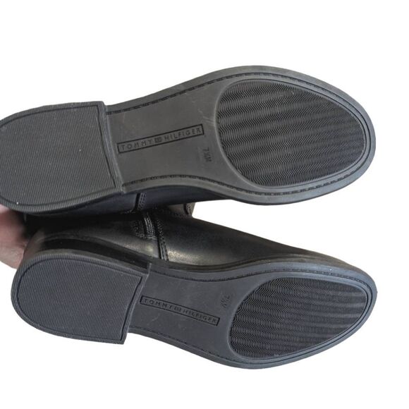 Tommy Hilfiger Shano black vegan leather tall riding boots women's 7.5 - Picture 7 of 9